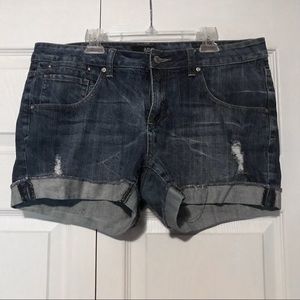 A.N.A distressed denim shorts
